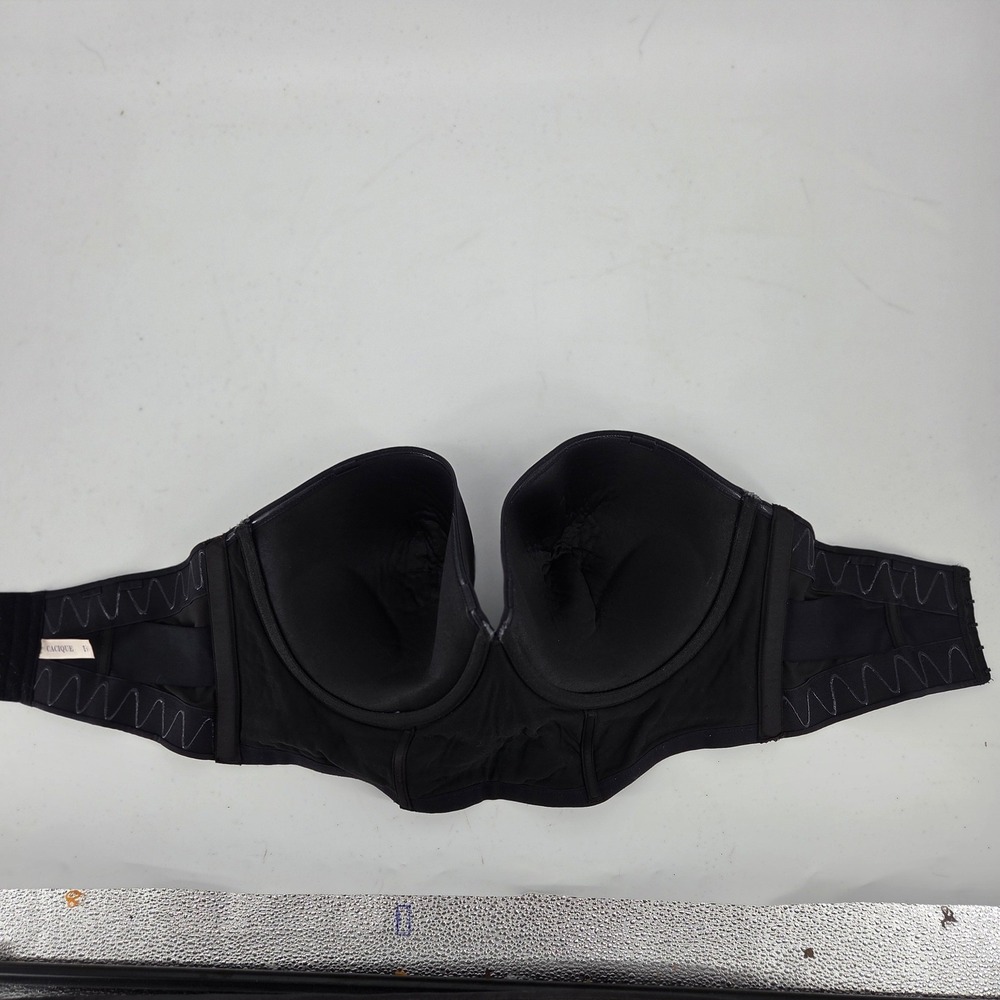 Cacique Black Strapless Multi-Way Underwire Bra 40G Smooth Seamless S - Picture 2 of 3